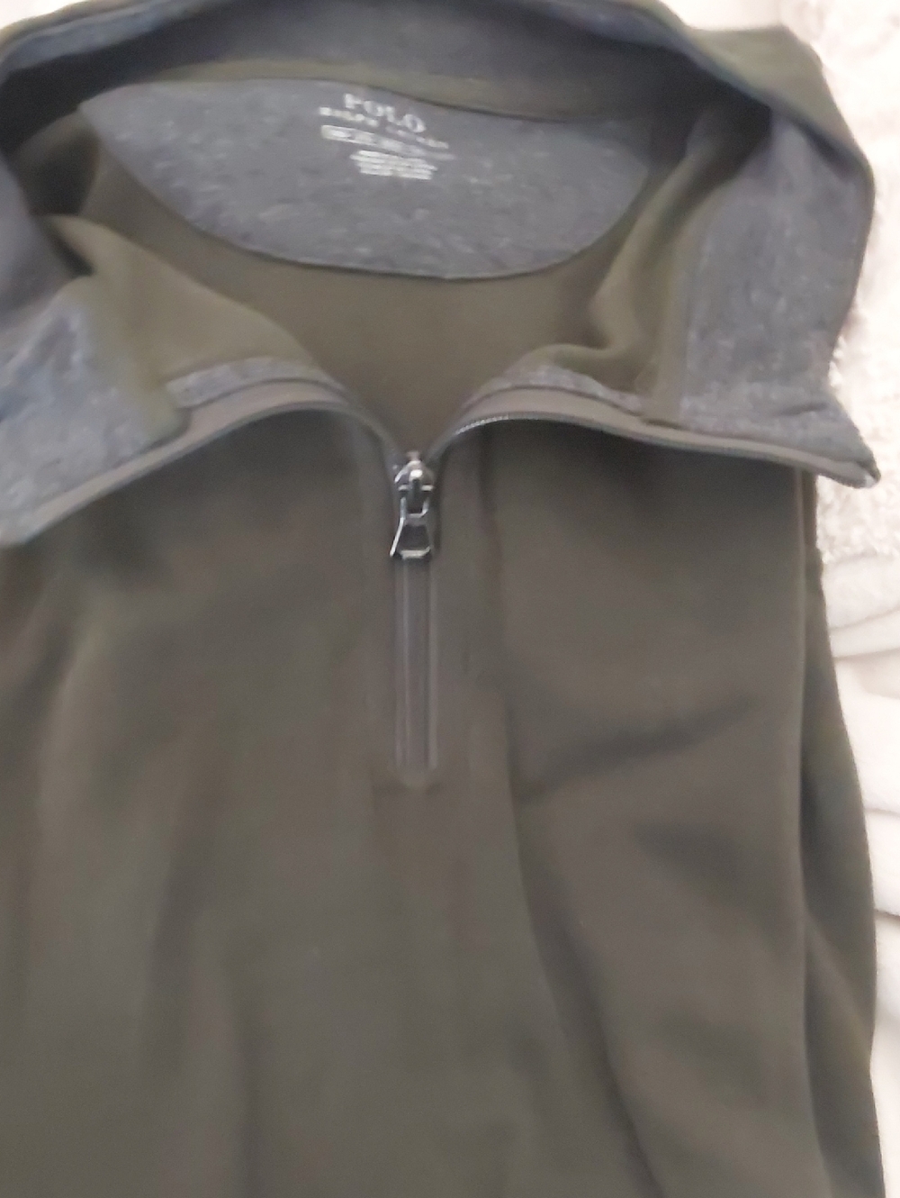 Polo by Ralph Lauren Olive Green Half-Zip Sweater